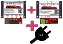 Lokstoredigital LoDi20606 - Set Raumlichtsteuerung Shift-Commander, 4-C-LED, Schaltnetzteil 12V